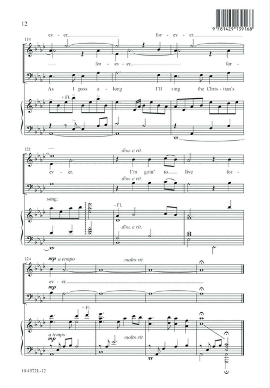 Pilgrim Song 4-Part scores gallery preview page 12