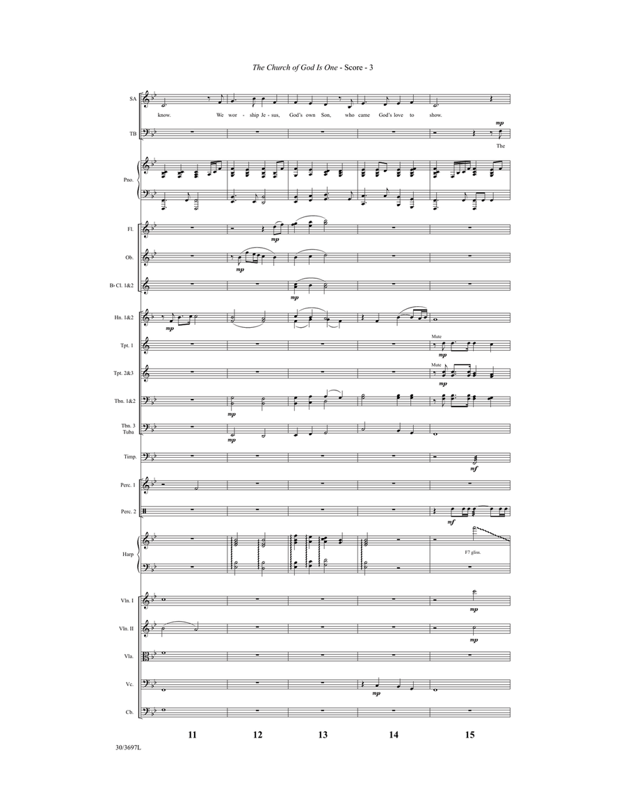 The Church of God Is One - Orchestral Score and Parts (Digital Download) Full Orchestra scores gallery preview page 5