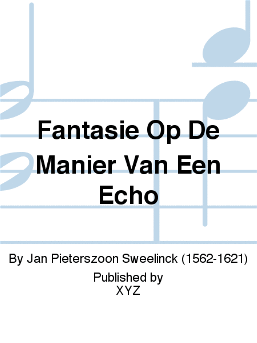 Fantasie Op De Manier Van Een Echo Piano Solo scores gallery preview page 1