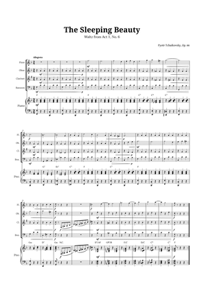 The Sleeping Beauty Waltz for Woodwind Quartet and Piano