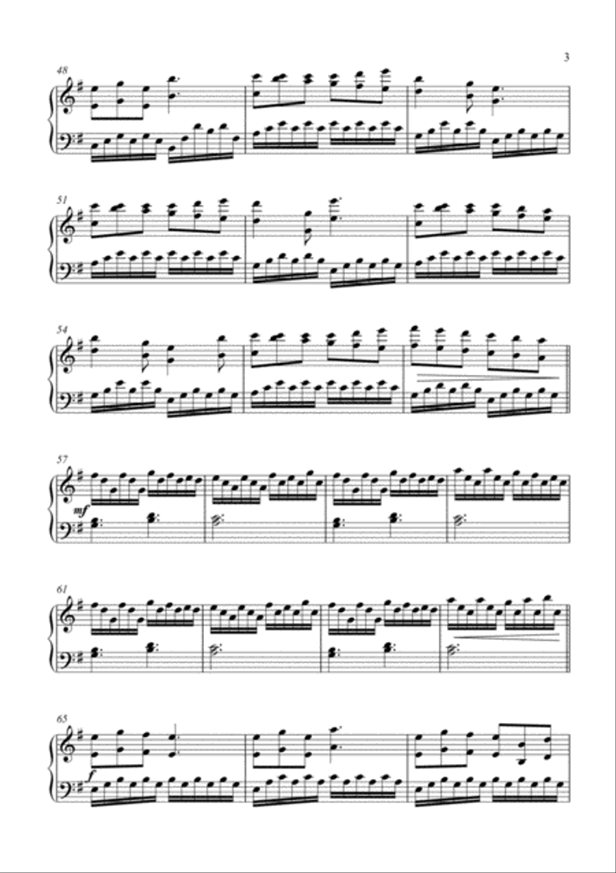 Cow Kissing on a Sunday afternoon Piano Solo scores gallery preview page 3
