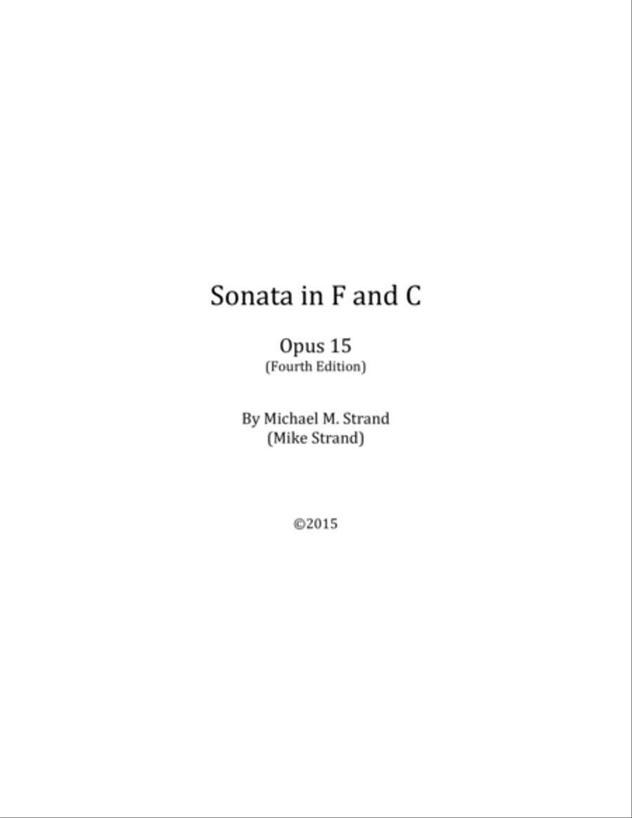 Sonata in F and C, for Solo Piano Piano Solo scores gallery preview page 2