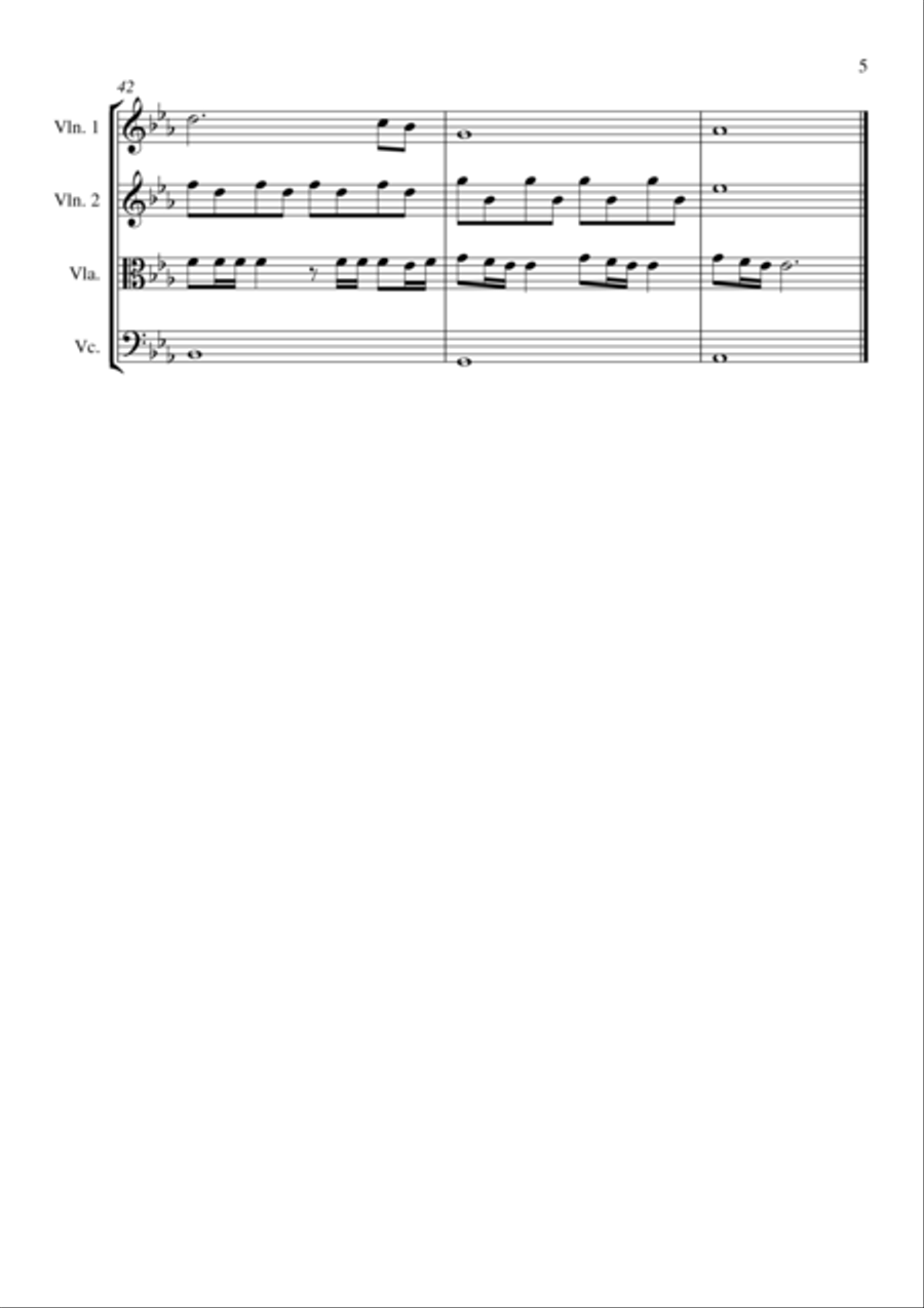 Chandelier String Quartet scores gallery preview page 6