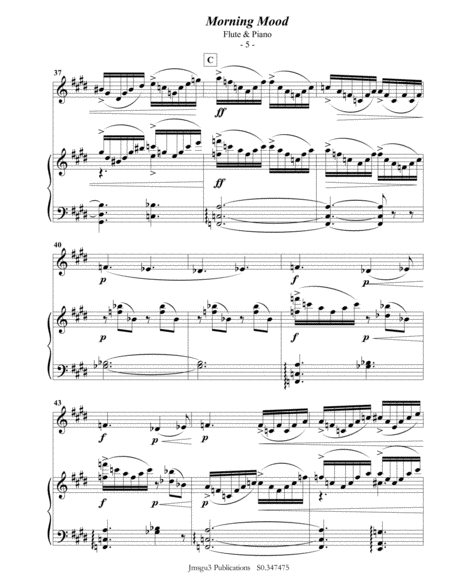 Grieg: Peer Gynt Suite Complete for Flute & Piano image number null