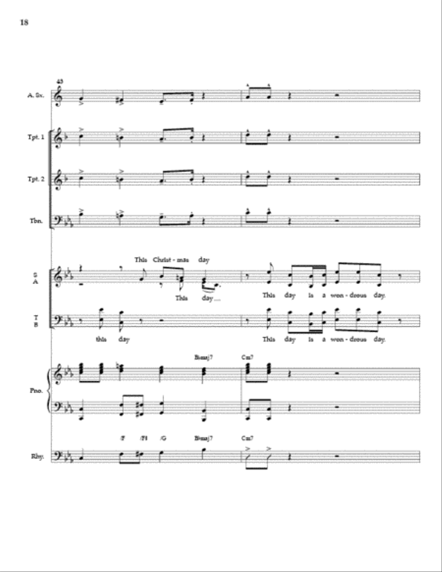 And Suddenly (SATB) Full Score and Parts 4-Part scores gallery preview page 17