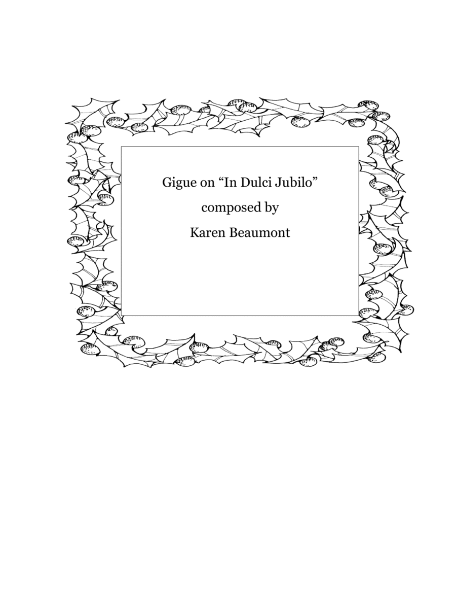 Gigue on "In Dulci Jubilo" image number null