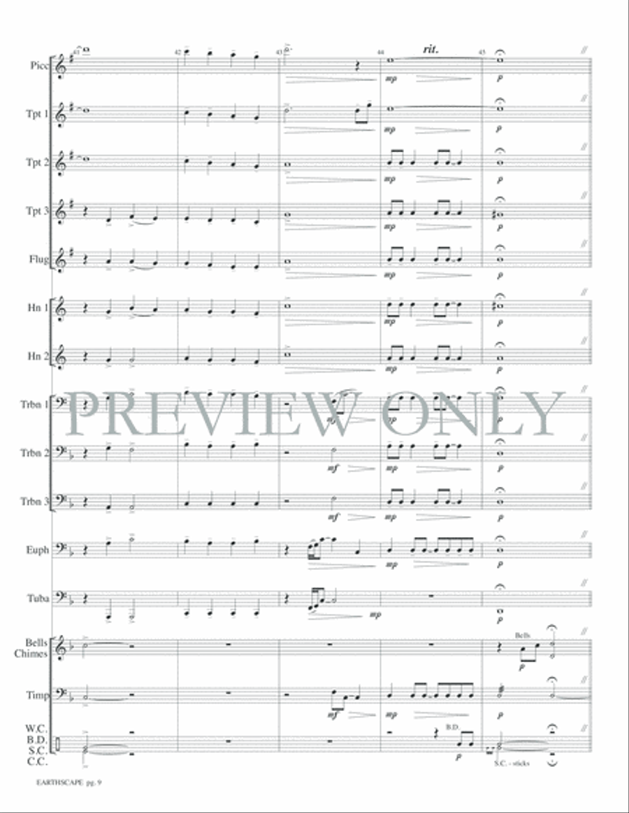 Earthscape Small Ensemble scores gallery preview page 11