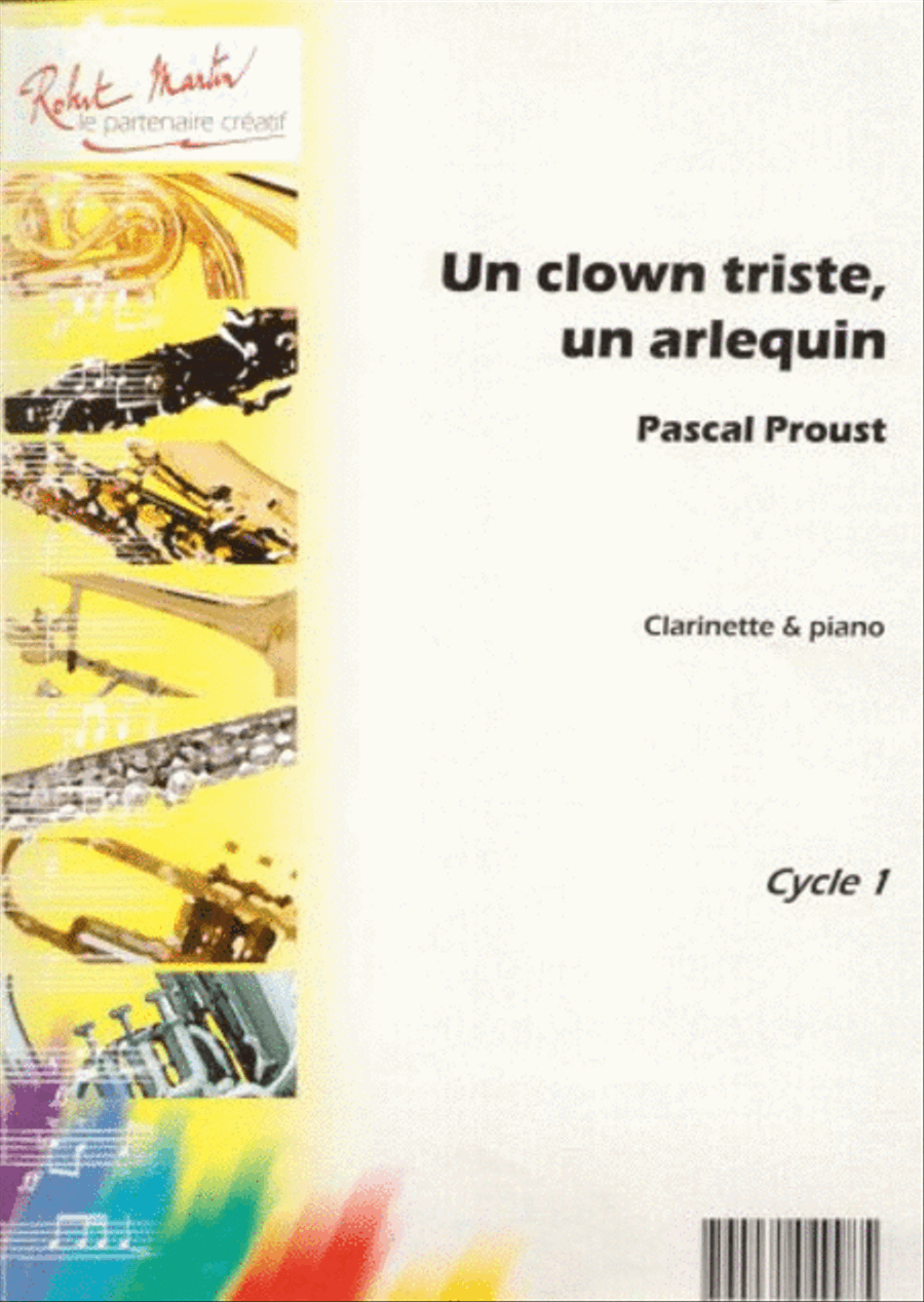 Un clown triste, un arlequin Clarinet Solo scores gallery preview page 1
