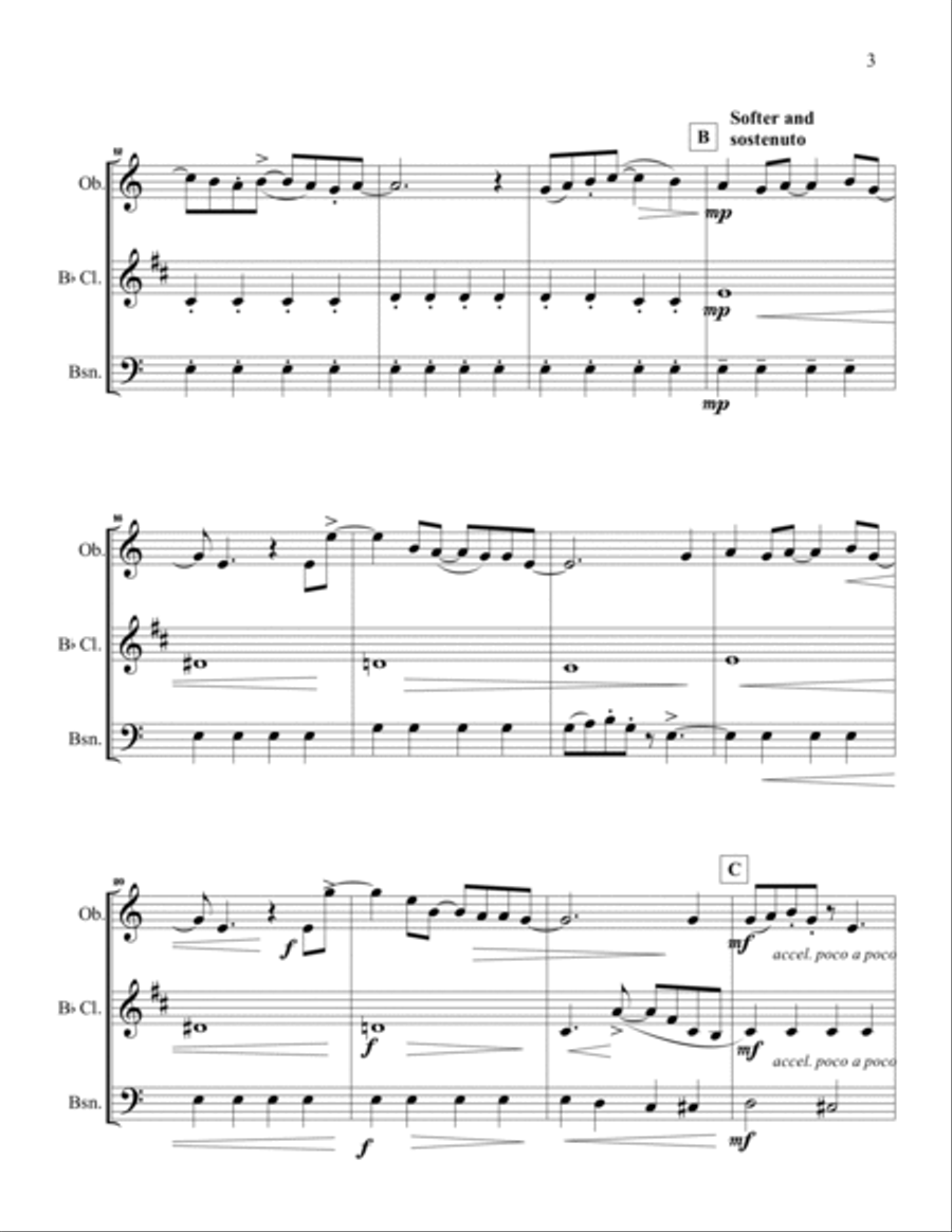 Eleanor Rigby Woodwind Trio scores gallery preview page 3