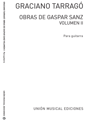 Book cover for Obras De Gaspar Sanz Volume 2