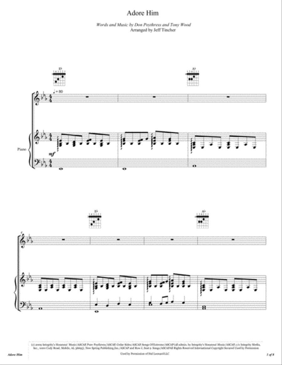 Adore Him Voice scores gallery preview page 2