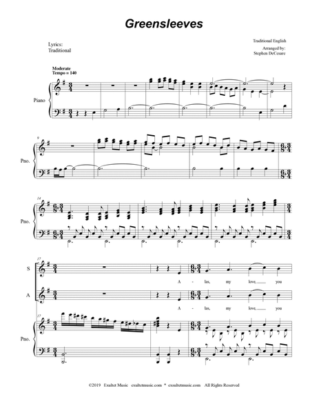 Greensleeves (for SATB) image number null