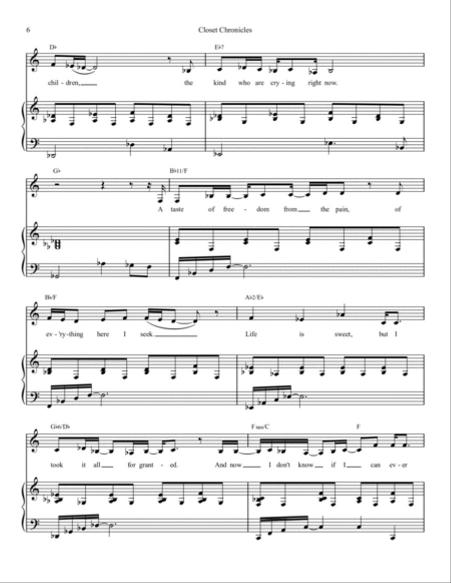 Closet Chronicles Voice scores gallery preview page 6