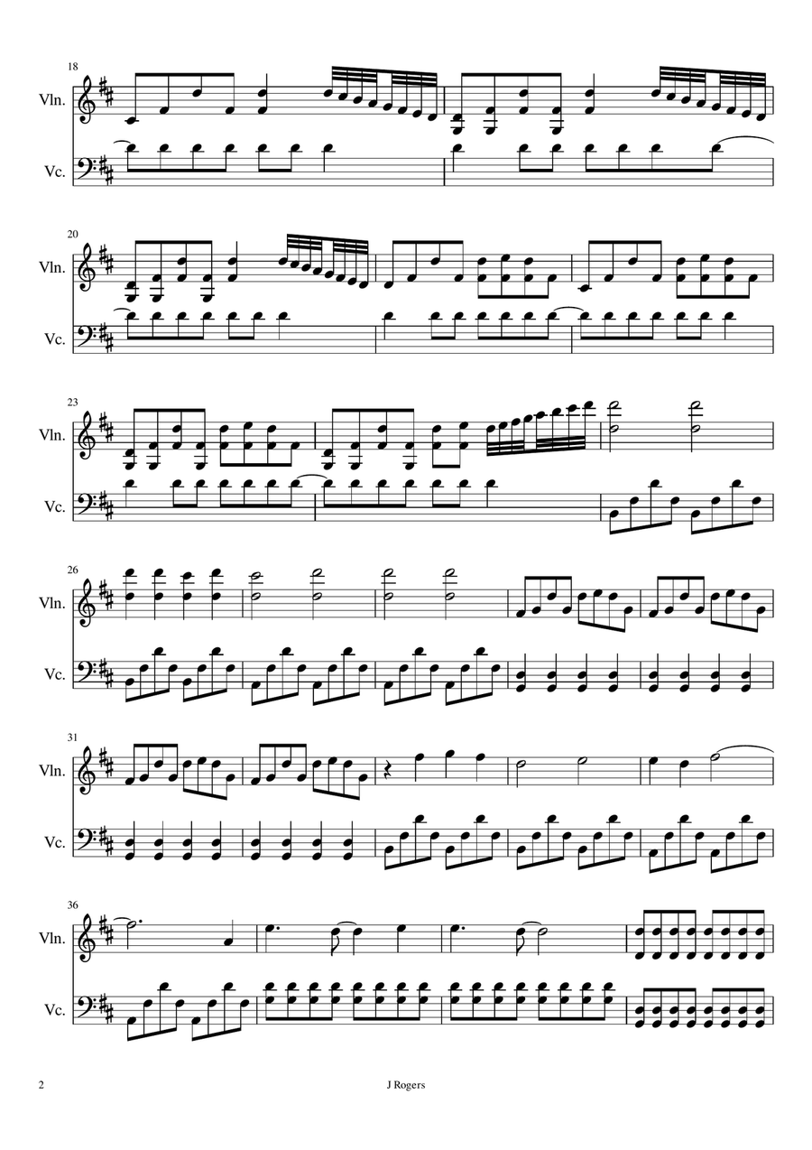 Mr. Brightside String Duet scores gallery preview page 2