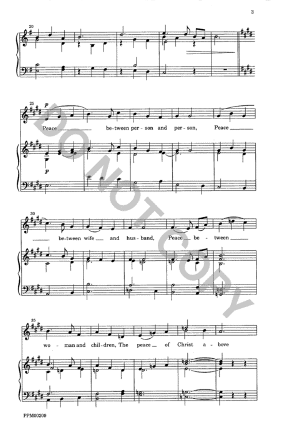 Peace between Neighbors Peace between Neighbors Women's Choir scores gallery preview page 3