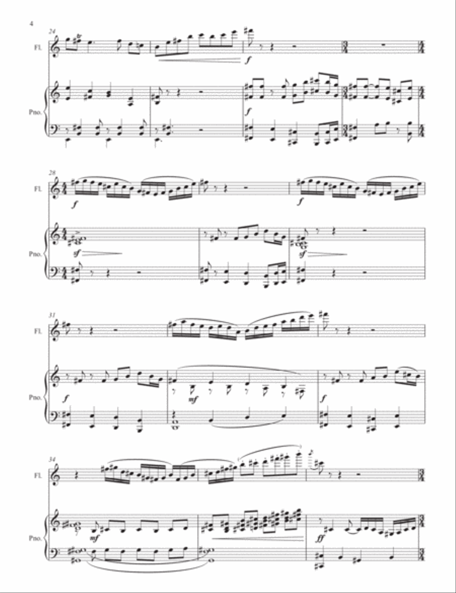 [Avshalomov] Flute Concerto (Reduction) Flute Solo scores gallery preview page 6