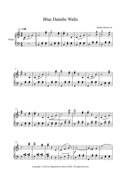 Blue Danube Waltz - Johann Strauss Jr. (Piano) image number null