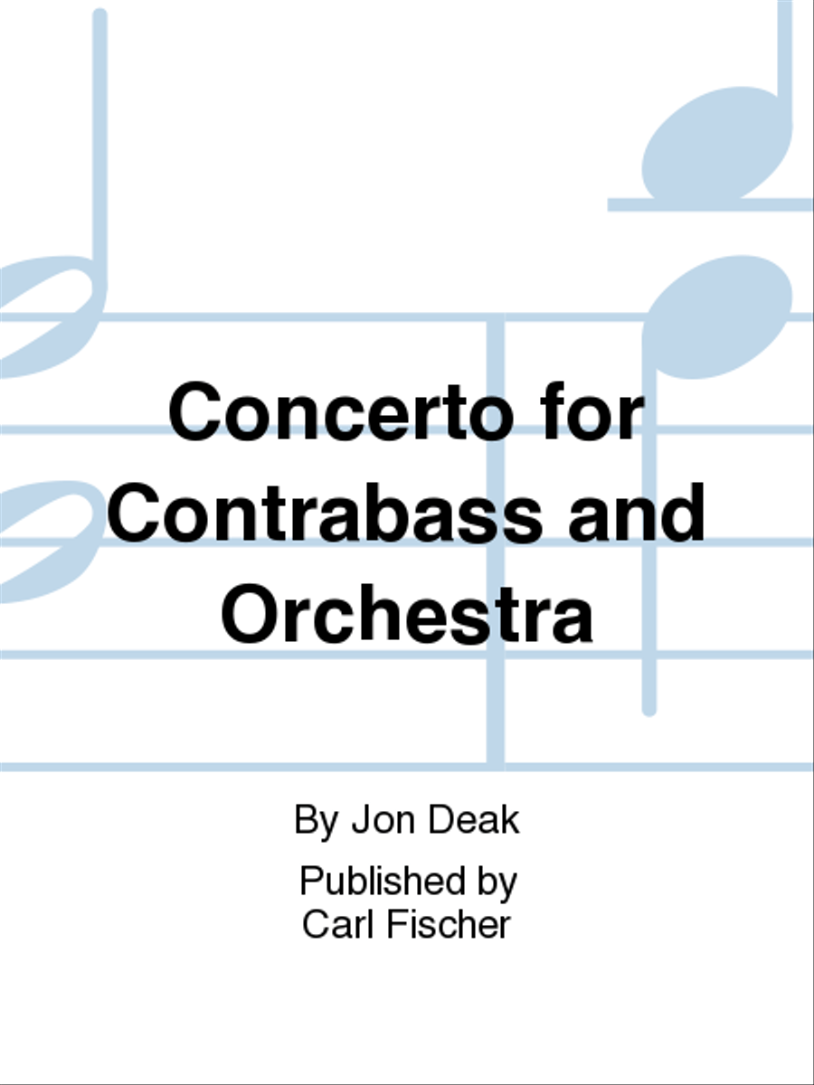 Concerto For Contrabass And Orchestra Double Bass scores gallery preview page 1