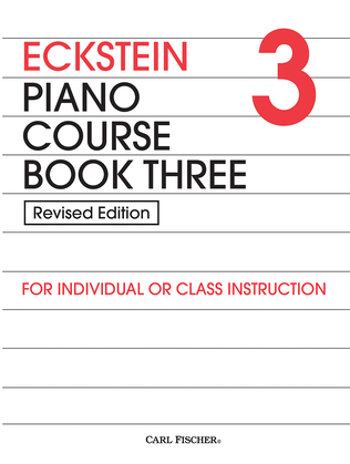 Book cover for Eckstein Piano Course Book Three