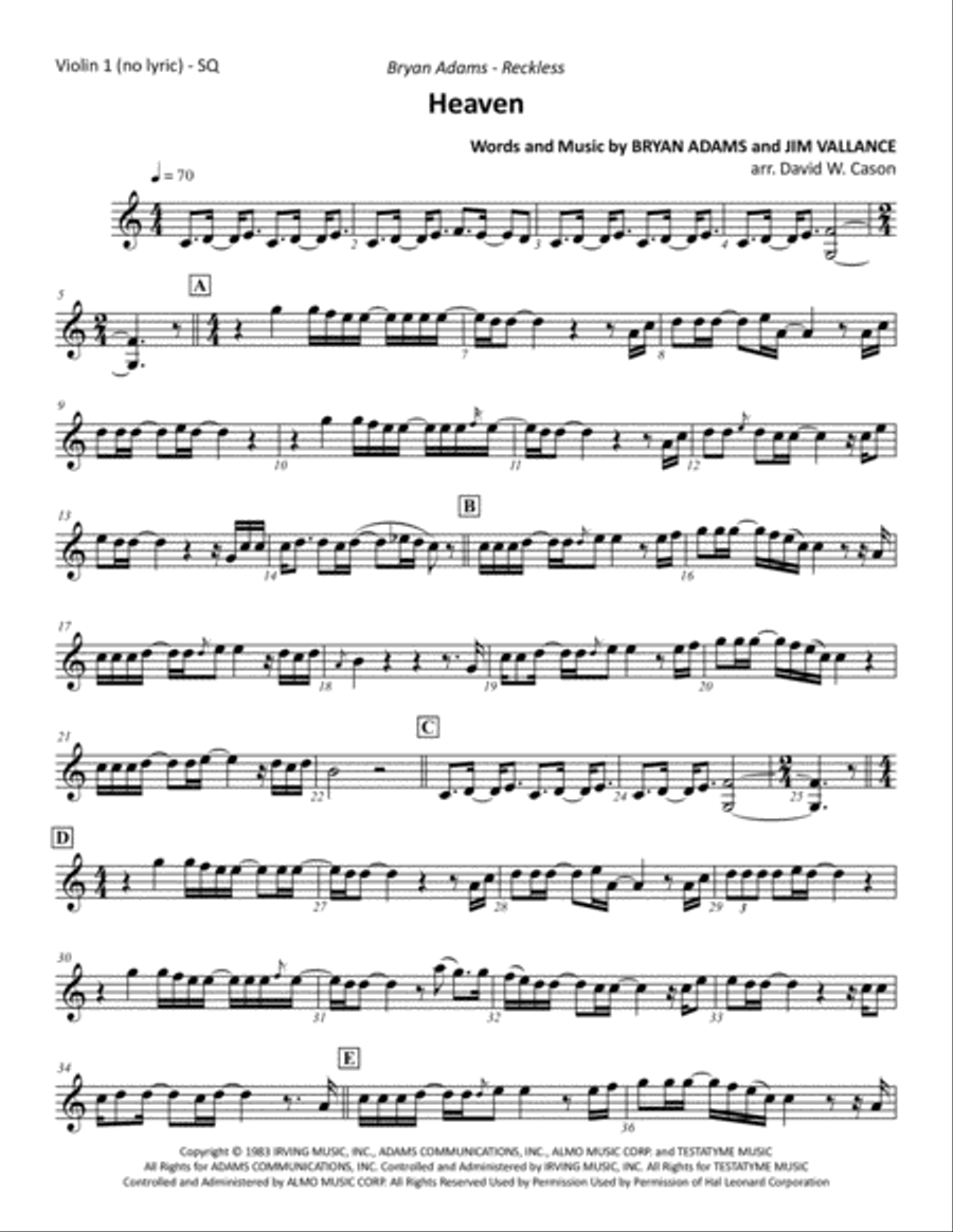 Heaven String Quartet scores gallery preview page 4