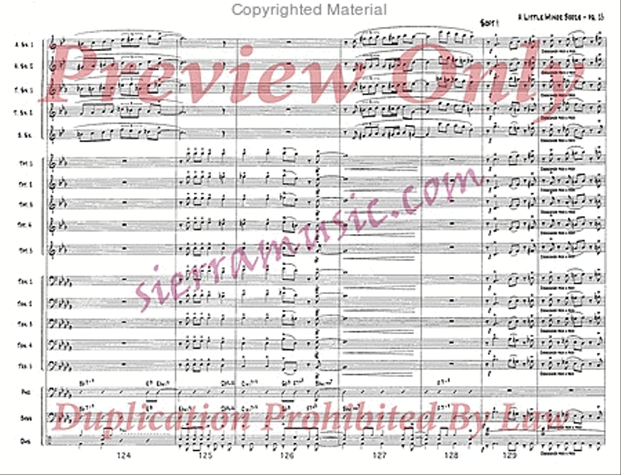 A Little Minor Booze Jazz Ensemble scores gallery preview page 16
