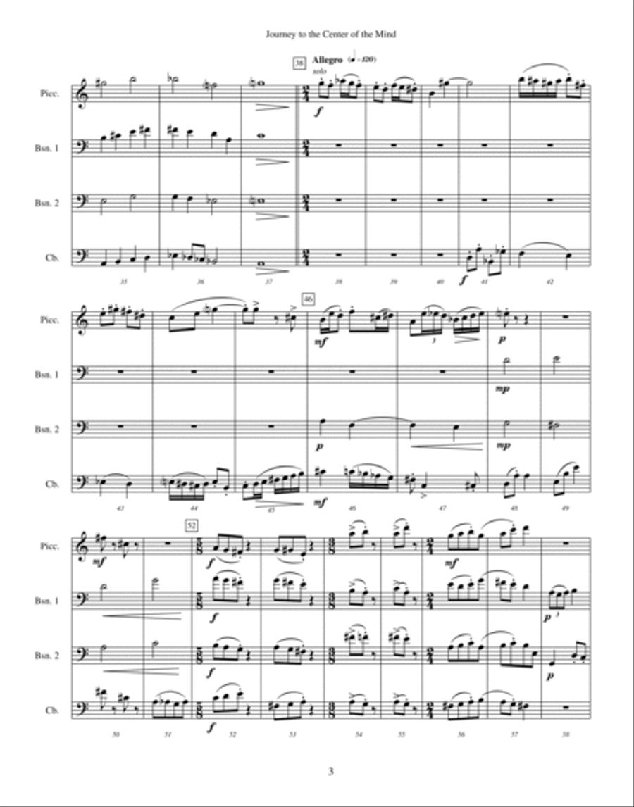 Journey to the Center of the Mind Small Ensemble scores gallery preview page 3