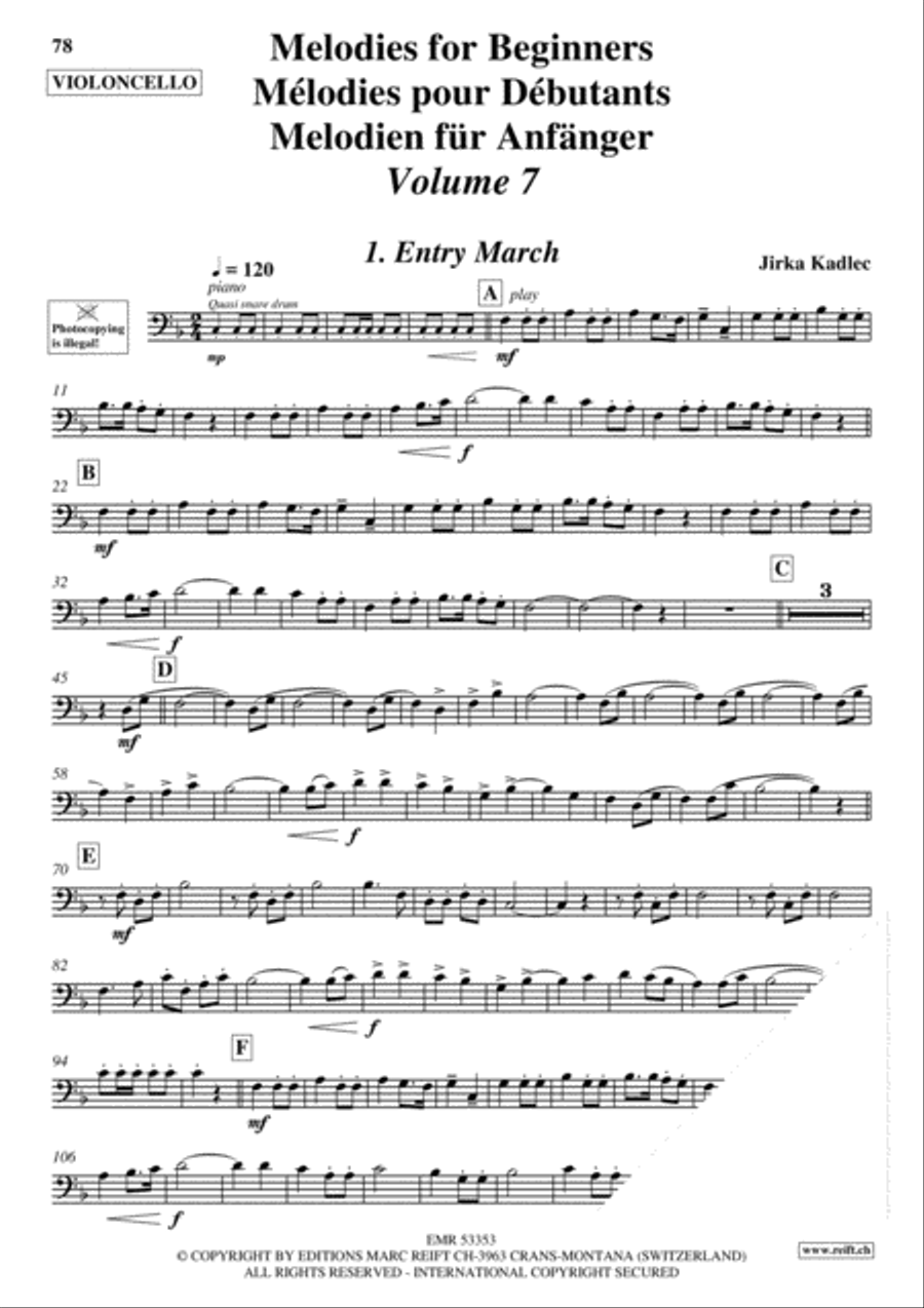 Melodies for Beginners Volumes 1-10 Cello scores gallery preview page 11