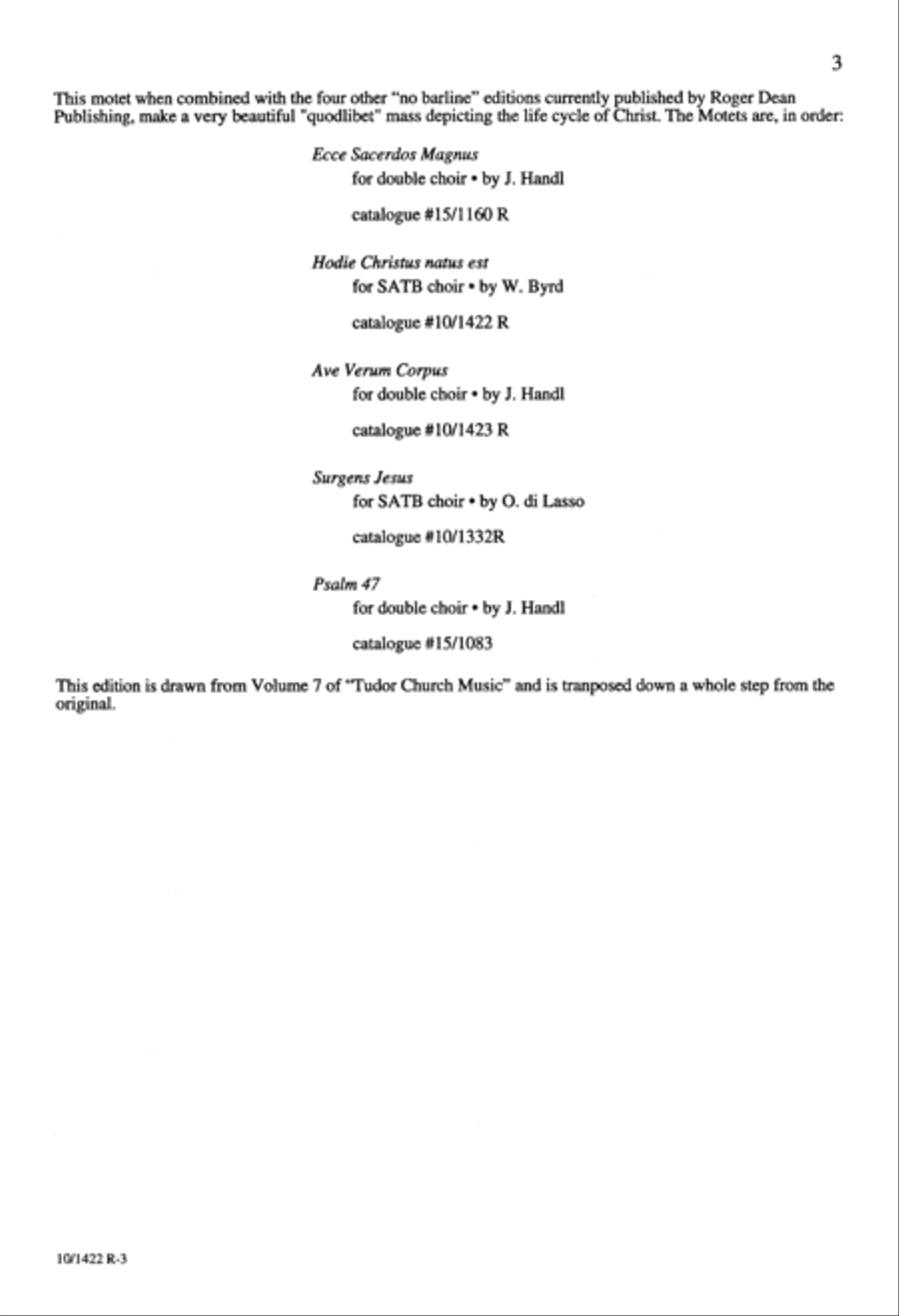 Hodie Christus Natus Est Hodie Christus Natus Est 4-Part scores gallery preview page 3