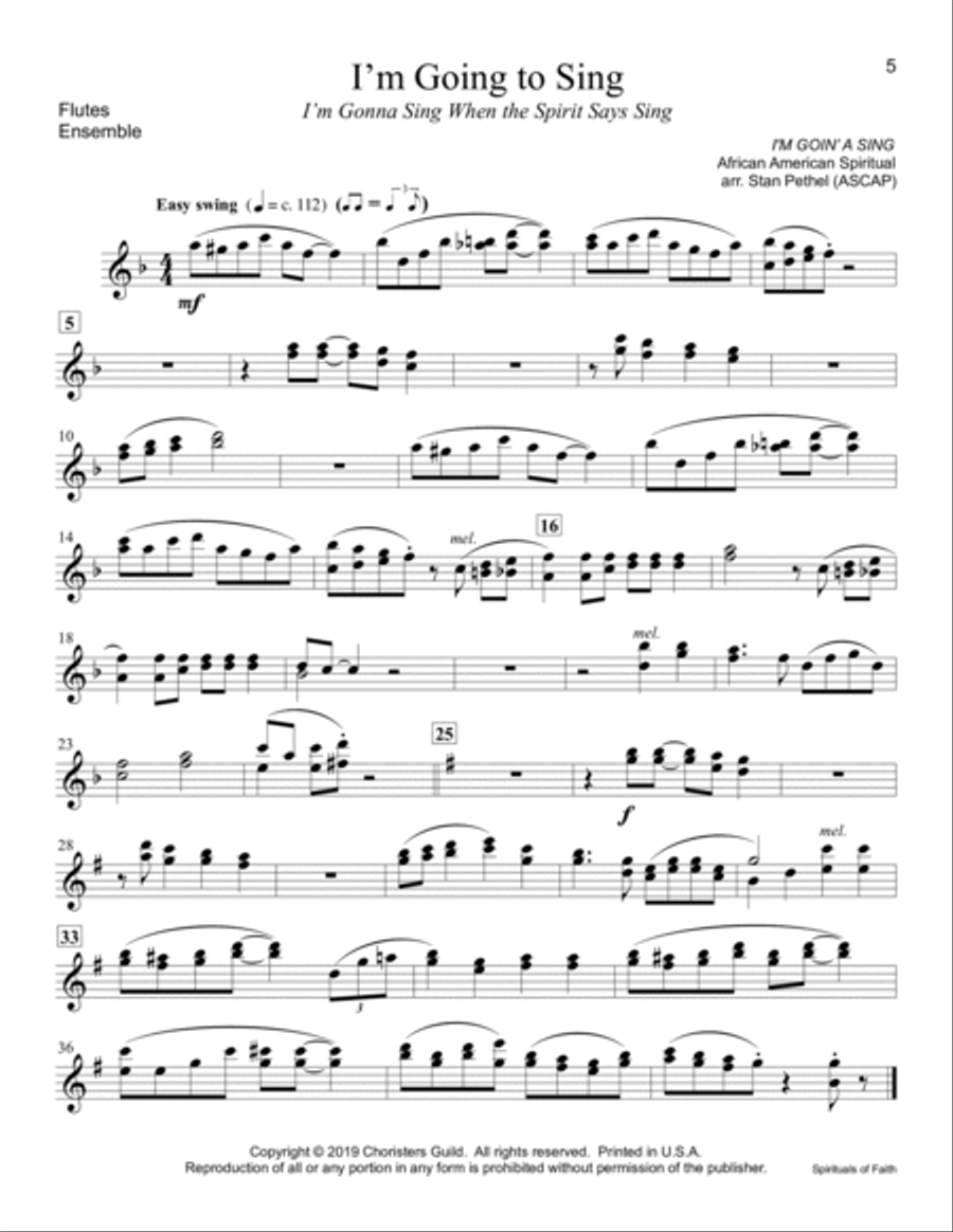Spirituals of Faith - Flute Flute scores gallery preview page 5