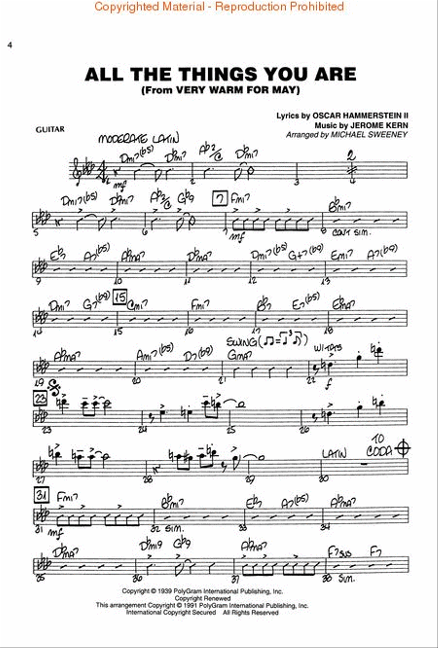 Easy Jazz Favorites – Guitar Jazz Ensemble scores gallery preview page 3