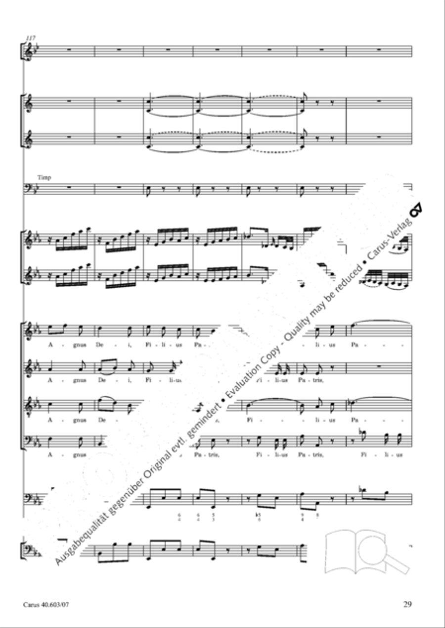 Grosse Orgelsolomesse in Es 4-Part scores gallery preview page 42