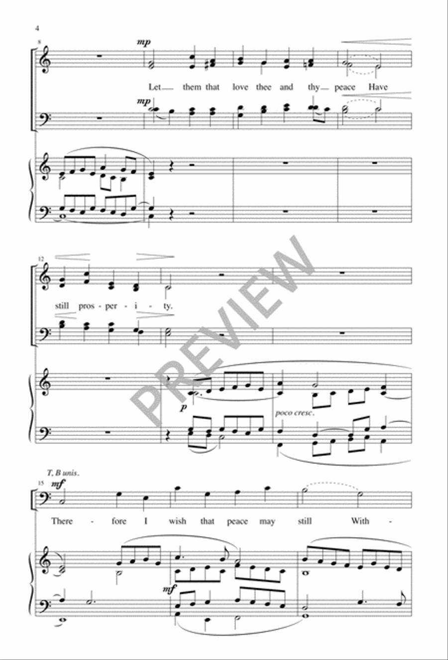 Pray That Jerusalem 4-Part scores gallery preview page 3