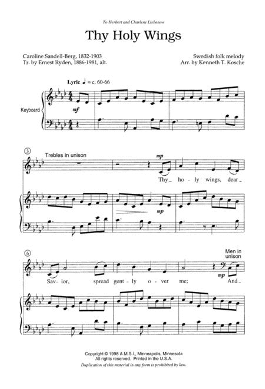 Thy Holy Wings Thy Holy Wings 4-Part scores gallery preview page 2