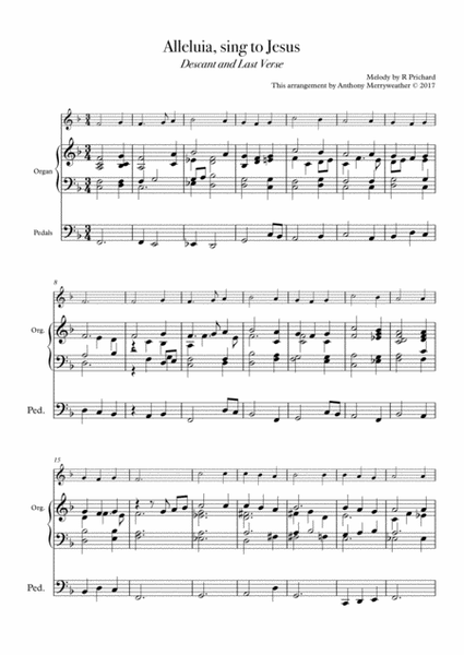 Alleluia, sing to Jesus - Descant and Last Verse image number null