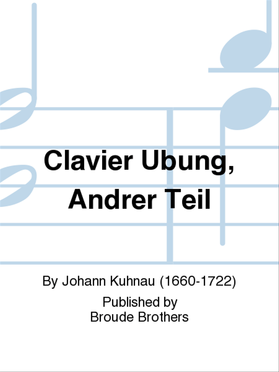 Clavier Ubung, Andrer Teil. AOK 6B Harpsichord scores gallery preview page 1