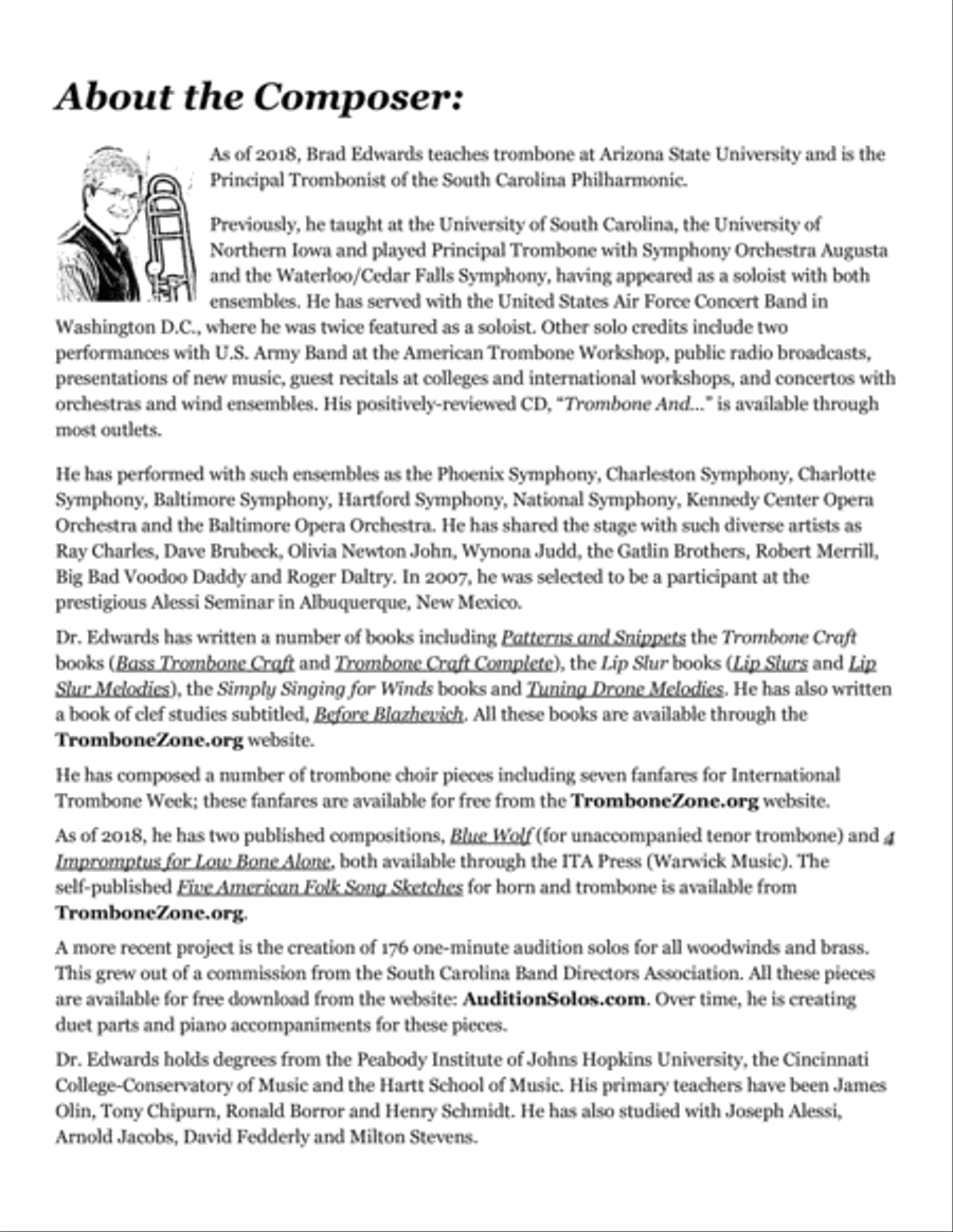 Latchn Duets for Tenor and Bass Trombone Trombone Duet scores gallery preview page 5