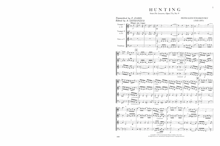 Hunting (From The Seasons, Opus 37B) For Horn, 2 Trumpets & Trombone