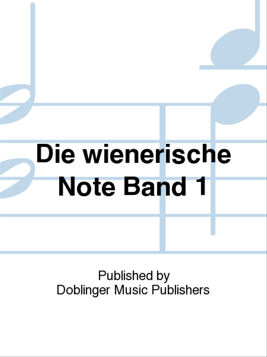 Die wienerische Note Band 1 Piano, Vocal, Guitar scores gallery preview page 1