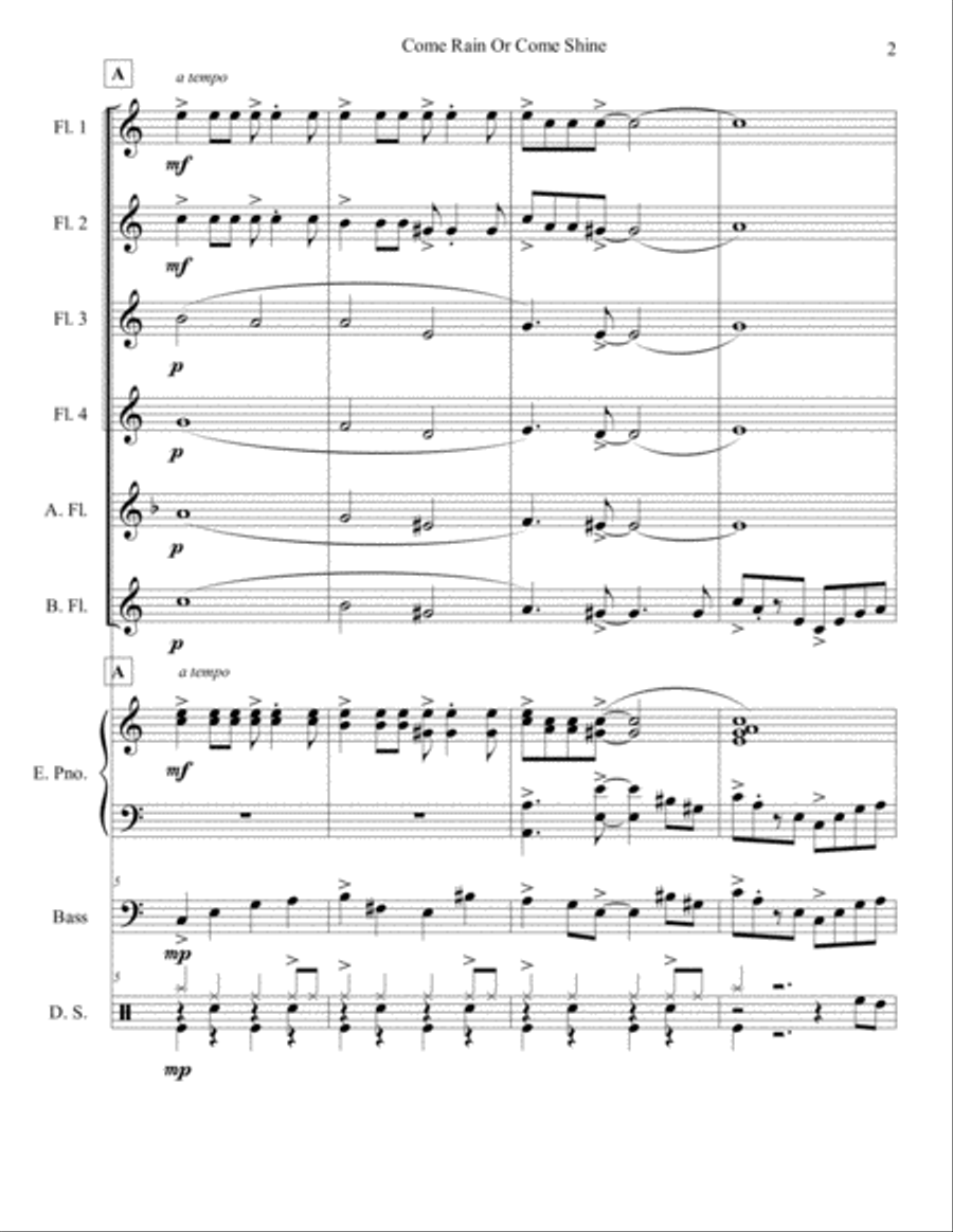Come Rain Or Come Shine Woodwind Ensemble scores gallery preview page 2