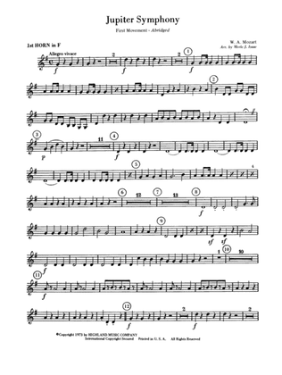 Jupiter Symphony, 1st Movement: 1st F Horn