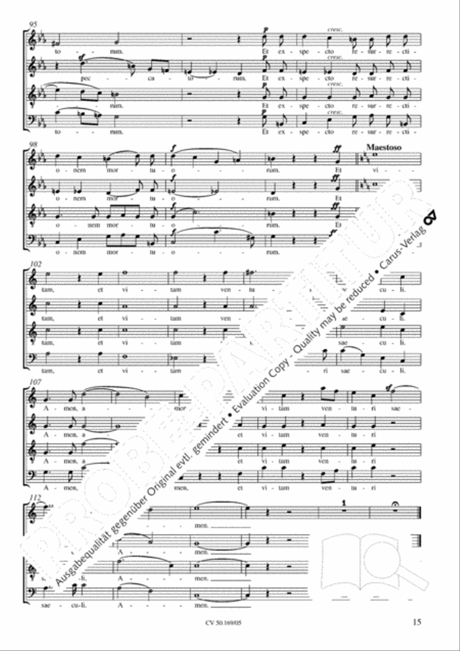 Mass in C Major 4-Part scores gallery preview page 16