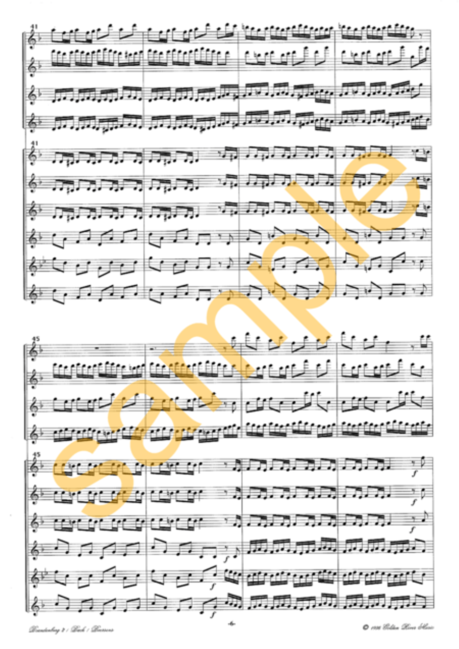 2nd Brandenburg Concerto 2nd Brandenburg Concerto Flute Choir scores gallery preview page 10