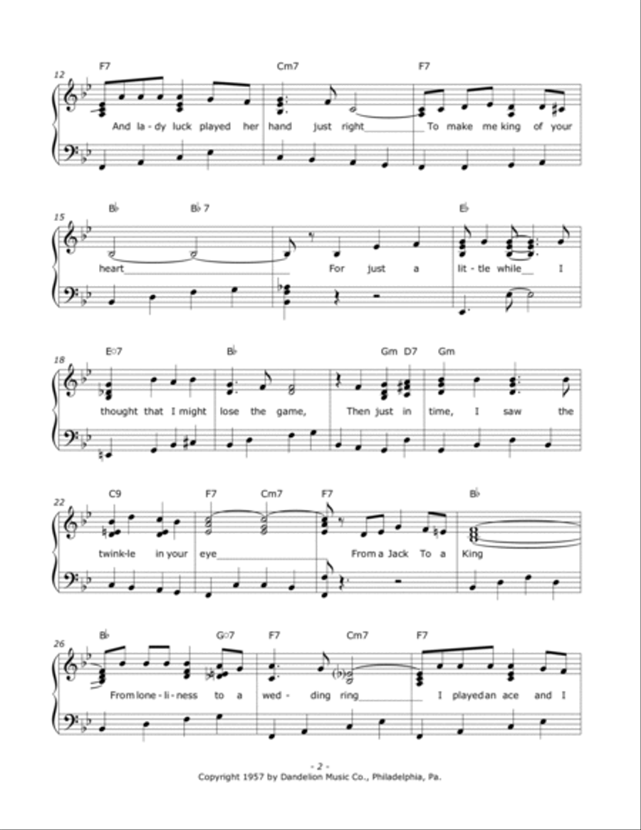 From A Jack To A King Voice scores gallery preview page 2