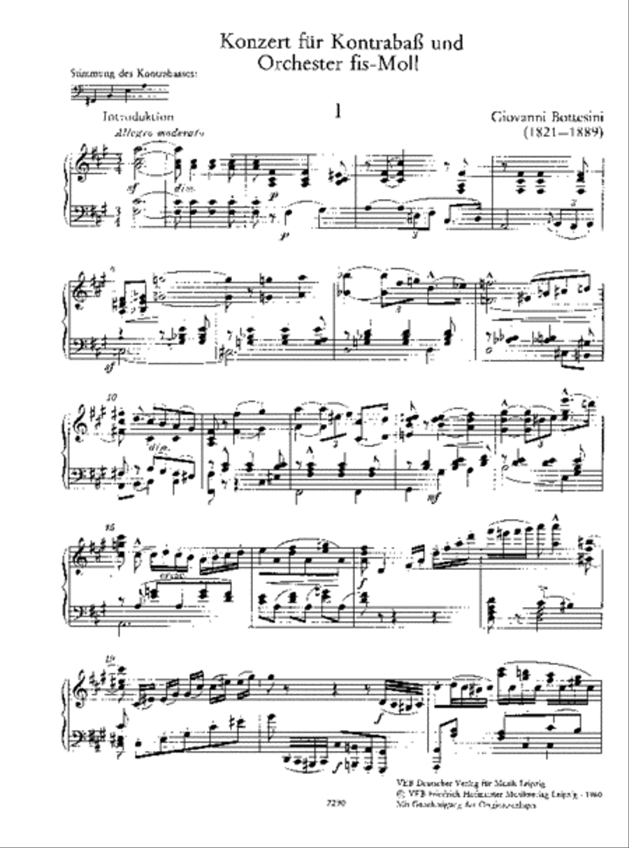Double Bass Concerto in F sharp minor Double Bass scores gallery preview page 2