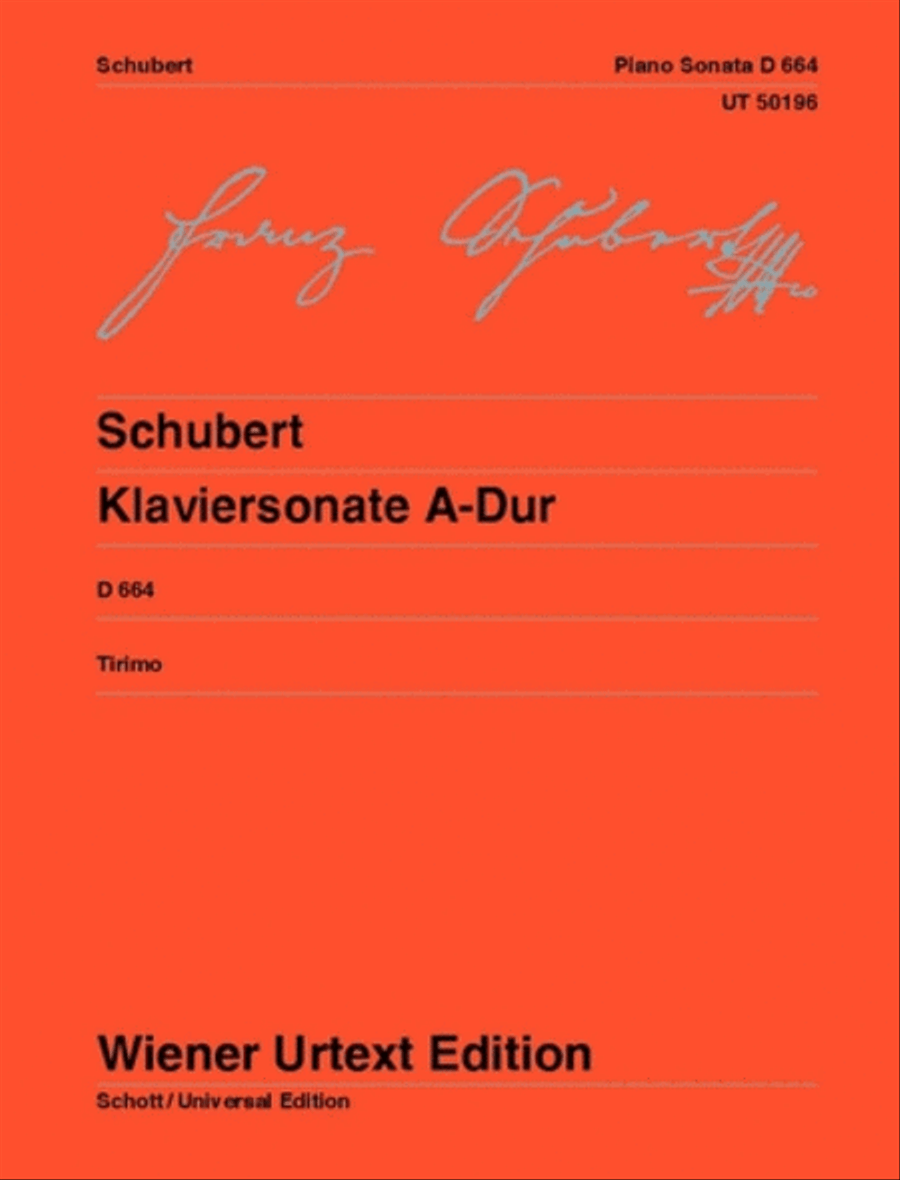 Piano Sonata in A major, D 664 Chamber Music scores gallery preview page 1