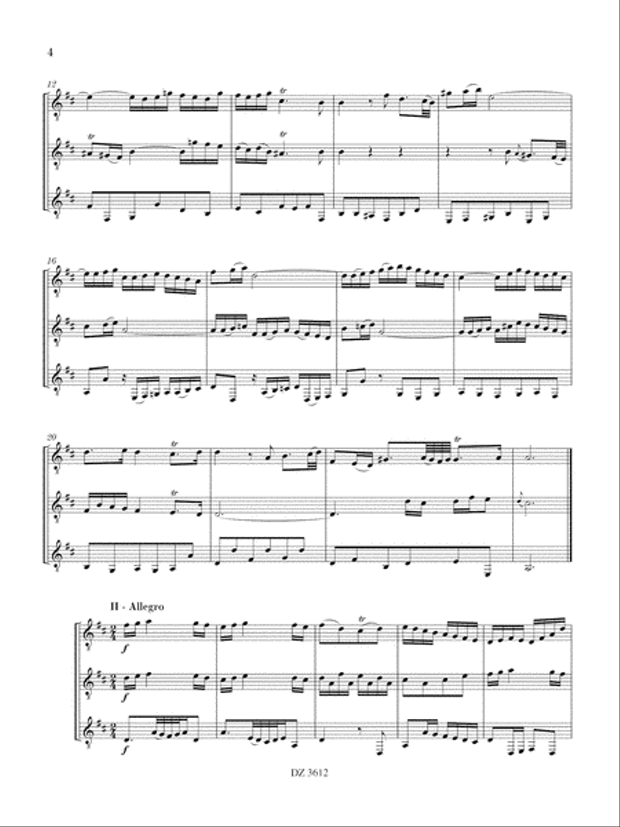 Sonata in D major BWV 1028 Guitar Ensemble scores gallery preview page 5