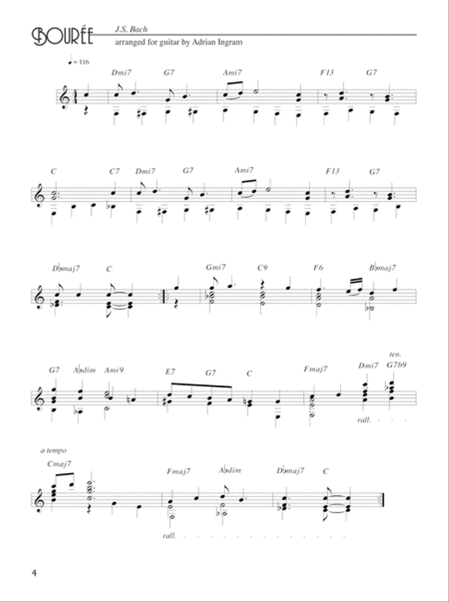 Jazz Bach For Fingerstyle Guitar Electric Guitar scores gallery preview page 5