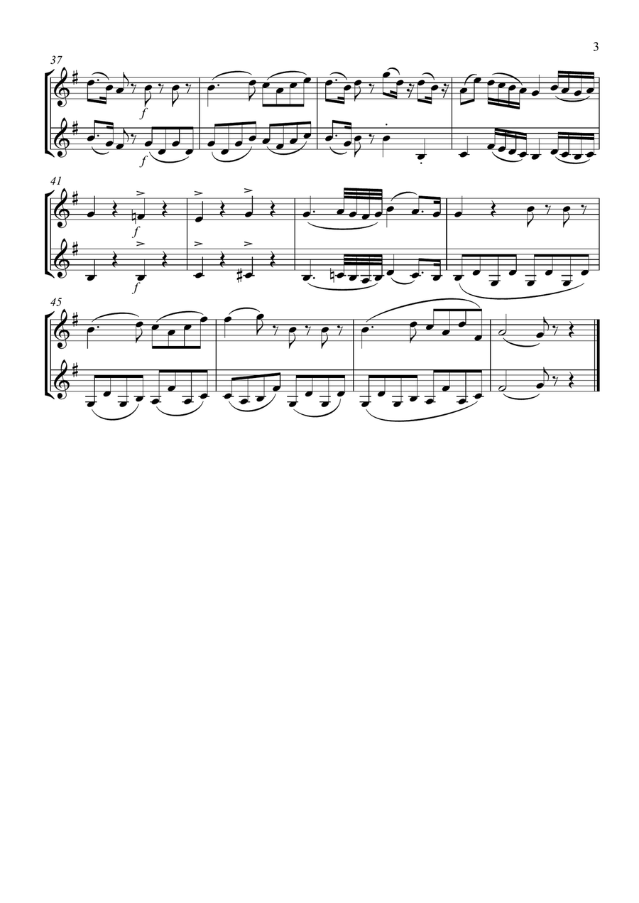 Eine Kleine Nachtmusik – Romanze: Violin Duet String Orchestra scores gallery preview page 3