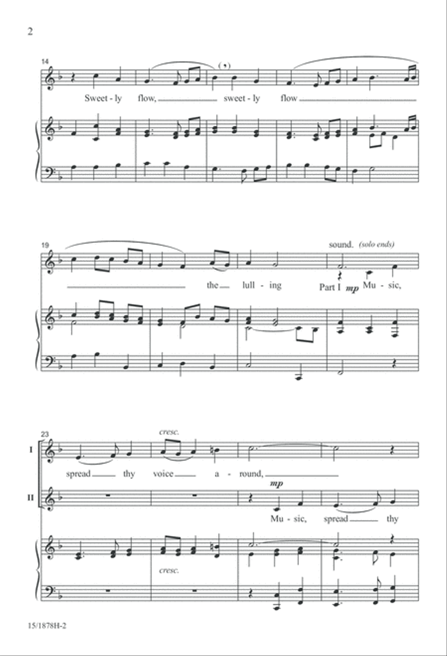 Music, Spread Thy Voice Around 2-Part scores gallery preview page 2