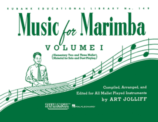 Book cover for Music for Marimba – Volume I